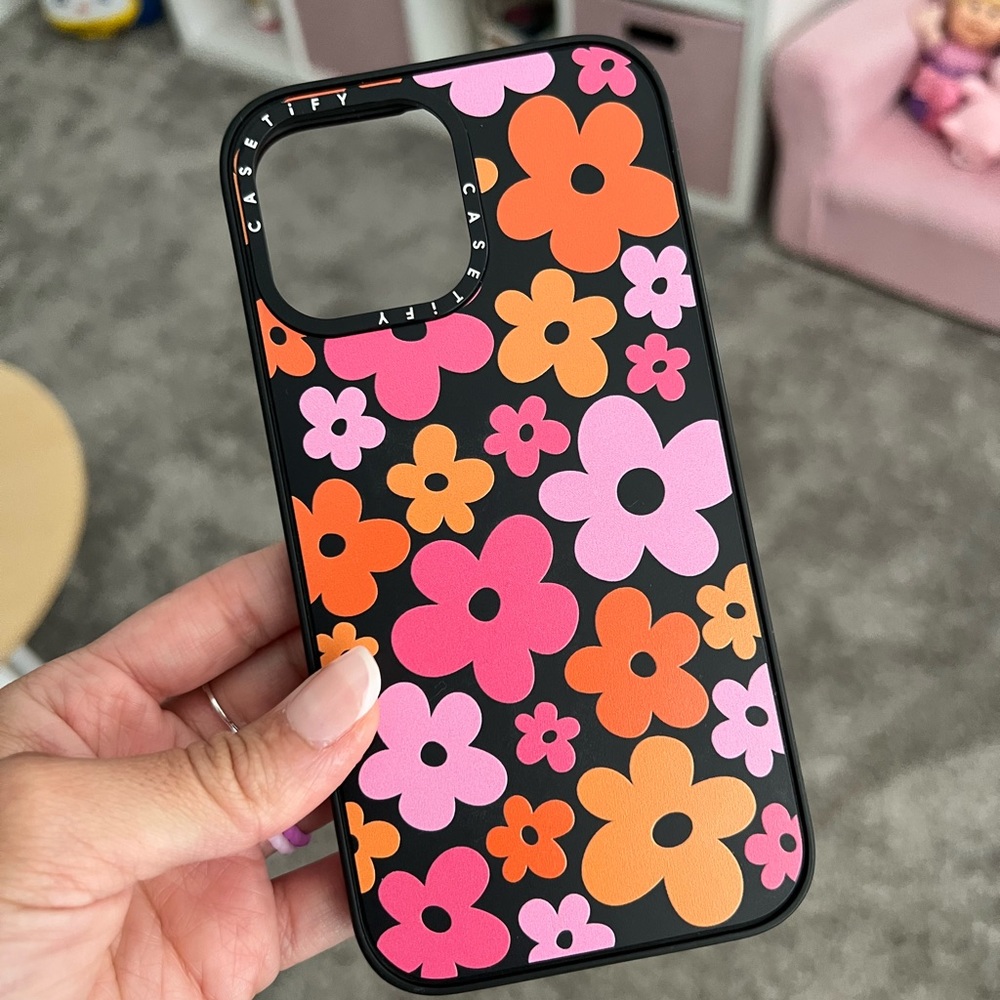 Casetify iPhone 13 Pro Max Case Pink Daisy